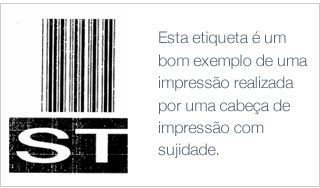 Etiqueta com Sujidade